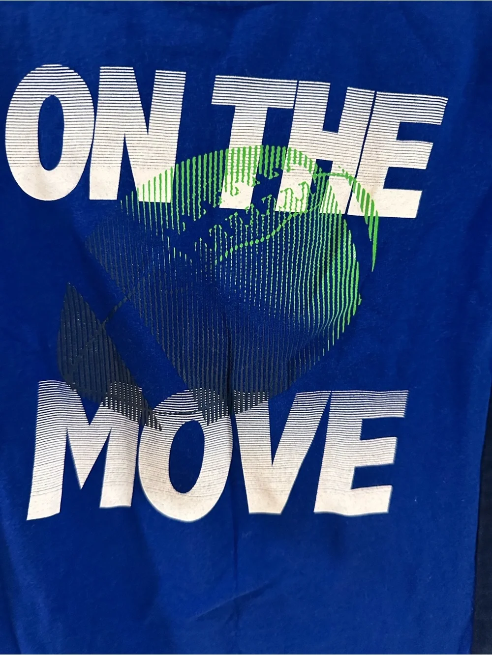 Carter's Blue Graphic 'On The Move' Tee with Green Accent